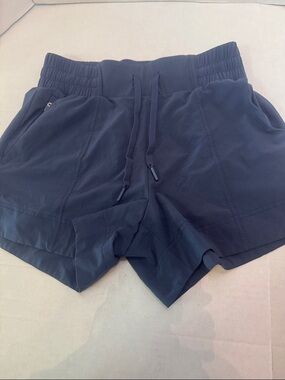Women's All In Motion Navy Athletic Shorts with Drawstring Waist